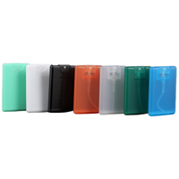 Logo personnalisé en gros 20ml bouteille de parfum désinfectant pour les mains en plastique vaporisateur poche carte de crédit plat