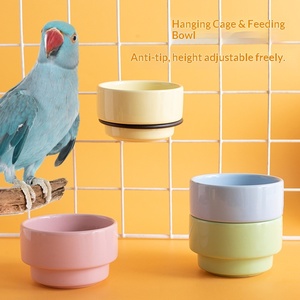 Kotak Makan Burung Beo Anti Gigit Anti Kunyah Mangkuk Pakan Burung Mangkuk Air Cockatiel Anti Cipratan Anti Tumpah Tipe Gantung Kandang Burung - Product Image 1