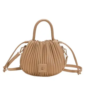 New Style Luxury Designer Handbags Pleated Design Portable PU Bag For Ladies Latest Bag Design Wholesale From China Supplier