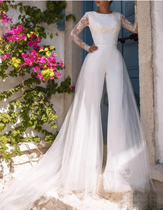 bride pants with train