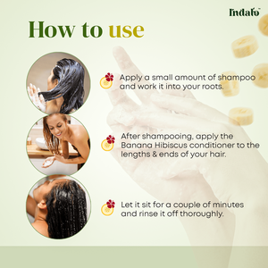 Après-shampoing Indalo à la banane et à l'hibiscus, nettoyage en profondeur, hydratant, sans silicone, nourrissant, lissant, réparation des dommages - Product Image 6