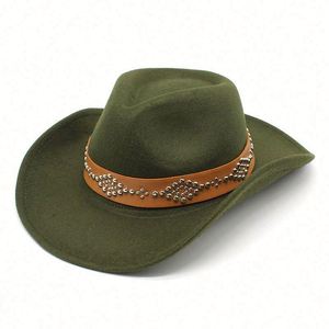 Wholesale Autumn and Winter Wool Felt Hat Western Cowboy Hat for Men and Women - Product Image 6