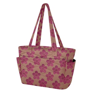 Sac bandoulière matelassé en polyester imprimé motif fleur hawaïenne Hua, grand sac fourre-tout pour femme, sac à bandoulière Hawaï pour femme - Product Image 2