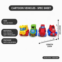 Train jouet à rétrofriction en PVC vert 13x9x10cm pour enfants, jouet de plage, véhicule, décoration de table pour enfants, pour l'enseignement en classe