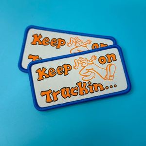 Wholesale Custom Excellent Quality Applique Woven Patches Back Iron-on Woven <b>Badges</b> for Hats & Garments - Product Image 2