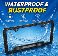 Support de plaque d'immatriculation en aluminium brossé standard US, étiquette autocollante personnalisée, anti-rouille, vente en gros