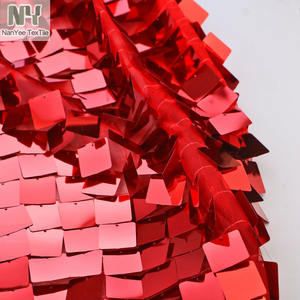 Nanyee Textile Big Dangl ing Square Karierter roter <span class=keywords><strong>Prom</strong></span> Pailletten stoff für Dekoration & Kleid - Product Image 2