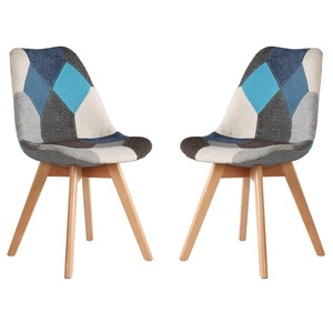 Patchwork — <span class=keywords><strong>meuble</strong></span> <span class=keywords><strong>de</strong></span> maison <span class=keywords><strong>scandinave</strong></span> avec <span class=keywords><strong>pied</strong></span> en <span class=keywords><strong>bois</strong></span>, chaise <span class=keywords><strong>de</strong></span> salle à manger - Product Image 1