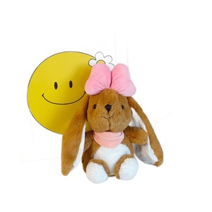 Peluche de Conejo Súper Suave de Algodón PP, Juguete de Peluche Realista, con Lazo, Blanco/Amarillo/Rosa/Marrón, para Adolescentes y Adultos - Product Image 5