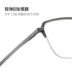 Monturas de Gafas Rectangulares Semi-Rimless Wanda LF9022 de Titanio Puro con Protección Anti-Luz Azul, Ligeras para Hombre - Product Image 4