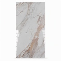 Panneau mural en PVC imprimé UV, motif marbre classique, texture haute densité, bord carré, panneau décoratif rigide pour la maison et le commerce