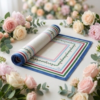 Tapis de jeu de Mahjong Floral Papillon 80x80cm en Velours Technique Imperméable avec Caoutchouc de 3cm d'épaisseur, Protection de Table Luxe Insonorisante