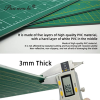 Panwenbo A2 A3 A4 A5 A6 tapis de découpe de table auto-cicatrisant double face flexible PVC tapis de découpe pour Quilting Scrapbooking Craft