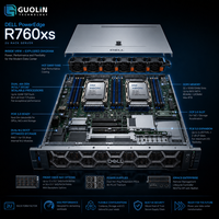 새로운 정품 Dell PowerEdge R760xs 2U 듀얼 소켓 랙 서버 4세대 Xeon 스케일러블 DDR5 엔터프라이즈 서버 배송 준비 완료