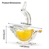 Presse-citron manuel en plastique Eco-Life, presse-fruits portable transparent facile à nettoyer, vente en gros