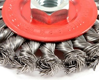 DELUN – Ensemble de brosses circulaires plates en fil d'acier noué, de qualité industrielle, haute performance, durables, pour polissage et élimination de la rouille