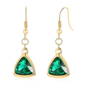 hoop stainless steel fashion earring wedding 18k gold diamond jewelry gift custom earrings for women