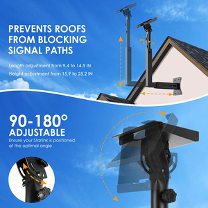 <span class=keywords><strong>Support</strong></span> de fixation robuste anti-tremblement à installation rapide sans outil JH-Mech pour montage sur poteau de réception <span class=keywords><strong>satellite</strong></span> extérieur Starlink - Product Image 2