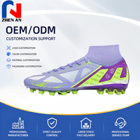 Chaussures de football AG personnalisées en usine, tige en maille respirante, légères, pour gazon artificiel, chaussures de football pour jeunes, entraînement en plein air