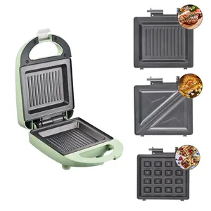 Elettrodomestico da Cucina 3 in 1: Piastra <span class=keywords><strong>per</strong></span> Sandwich Staccabile in Acciaio Inox, Tostapane <span class=keywords><strong>per</strong></span> 2 Fette, Piastra <span class=keywords><strong>per</strong></span> <span class=keywords><strong>Waffle</strong></span> - Product Image 4