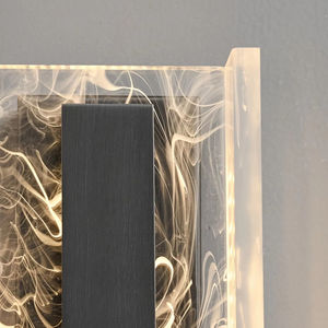 Luz de pared Simple moderna nórdica, cobre negro mate, acrílico, cobre completo, lámpara de pared LED, decoración de lujo, sala de estar y dormitorio - Product Image 3