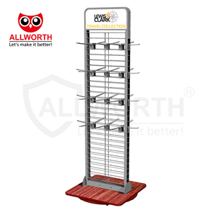 Nhà phân phối bắt mắt có thể điều chỉnh sáng tạo Trọng lượng nhẹ với Hooks hiển thị sàn đứng trường hợp - Product Image 5