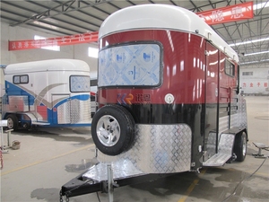 Remolque de Lujo para Caballos 2HAL, Remolque Flotante Móvil para Caballos con Zona de Estar, Estándar Australiano, Carro de Transporte para Caballos - Product Image 4