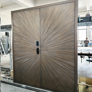 Porta d'Ingresso Blindata di Lusso in Alluminio Pressofuso, Opulenta Porta di Sicurezza a <span class=keywords><strong>Doppia</strong></span> <span class=keywords><strong>Anta</strong></span> in Acciaio, Porta d'Ingresso Pivotante - Product Image 5