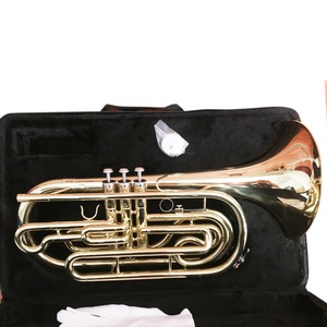 Trombón <span class=keywords><strong>de</strong></span> Marcha <span class=keywords><strong>de</strong></span> Latón <span class=keywords><strong>de</strong></span> Alta Calidad SEASOUND Si Bemol Dorado JYMTB1311 Producto OEM Trompeta Duradera - Product Image 4
