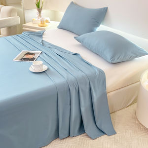 Ensemble de draps de lit plats en coton délavé de couleur unie WASART 230x250 Couple d'été linge de lit <span class=keywords><strong>2</strong></span> <span class=keywords><strong>places</strong></span> lit double de luxe Super King Size - Product Image 5