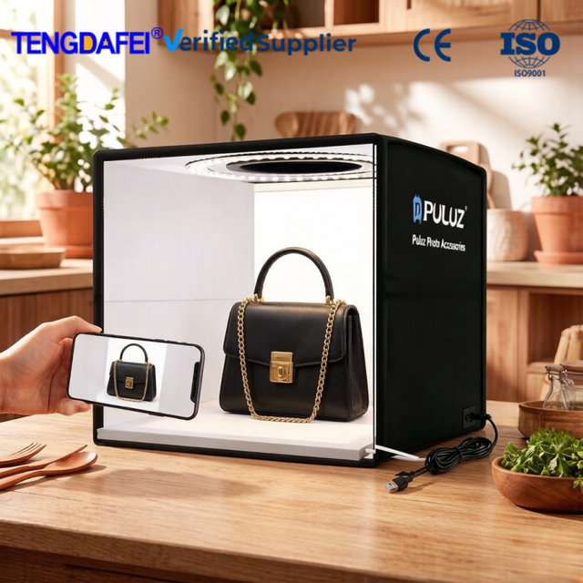 New Design 40cm Foldable LED Photo Studio Tent 3 Color Temperature High CRI Shooting Box for Cosmetics & Jewelry Photography