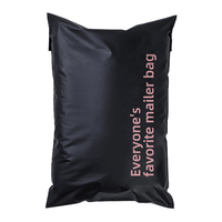 Sac en polyéthylène biodégradable noir mat D2w avec logo personnalisé écologique A3 12x18 9 x 6 pouces pour emballage de cosmétiques, de nourriture et de collations avec fermeture à glissière