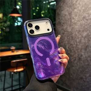 Premium Glacier Gradient Laser Megnetic IMD a prueba de golpes Hard PC Soft TPU Funda para teléfono móvil para <span class=keywords><strong>iPhone</strong></span> 17 Pro/17 Air/17 Pro Max - Product Image 5