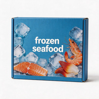 Boîte personnalisée pour fruits de mer surgelés, emballage étanche pour chaîne du froid avec production rapide en 72h, boîtes en carton ondulé