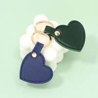 Porte-clés en cuir personnalisé Porte-clés en forme de coeur Monogram Porte-clés en cuir mignon Porte-clés en cuir en forme de coeur Porte-clés de voiture