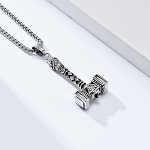 Colgante Personalizado de Acero Inoxidable 316L para Hombre, Estilo Nórdico Vikingo, Martillo de Thor, Joyería de Moda, Venta al Por Mayor - Product Image 3