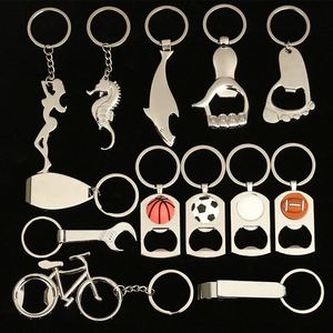 CJX Factory Wholesale Custom Logo Opener Metal <b>Key</b> Chain Stainless Steel <b>Blank</b> Engraving Opener Keychain with logo Bottle Opener - Product Image 2