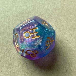 Dados Creativos de Astrología del Zodiaco de 12 Caras de Resina para la Adivinación de Constelaciones y Juguetes de Signos del Zodiaco - Product Image 3