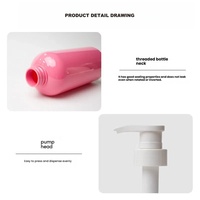 Bouteille pompe PET 500 ml à épaule inclinée pour lotion, shampoing, gel douche, sérum de soin, avec logo personnalisé, rechargeable, anti-fuite, distributeur 28 mm