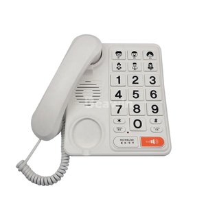 Teléfono con cable de botón grande con <span class=keywords><strong>6</strong></span> teclas de memoria de un solo toque y función de rellamada del último número para personas mayores y con discapacidad visual - Product Image 5