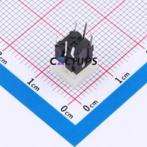 TSL06131-100B330BE-2CD1-004F Tactile Switch Through hole-7P,6x6mm Switch Single Pole Single Throw Rectangle Button 1.8N 6mm - Product Image 2