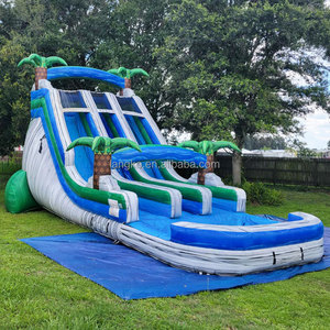 Trượt Nước Hai Làn Thương Mại 20 Ft Trượt Bể Bơi Bơm Hơi Bộ Trượt Nước Hai Làn Đường 20 Ft - Product Image 5