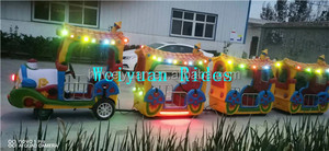 Divertidos paseos en tren eléctrico sin rieles para interiores para niños, <span class=keywords><strong>autobús</strong></span> de plástico al aire libre, tren turístico de atracciones, centro comercial eléctrico - Product Image 6