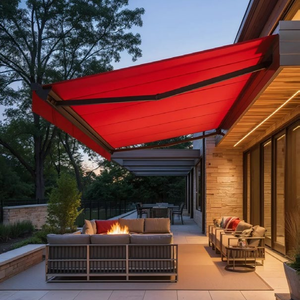 Deezon ที่บังแดด PVC กันน้ำแบบปรับแต่งได้กันสาดแบบเต็มเทปคาสเซ็ตแบบพับเก็บได้สำหรับระเบียงร้านอาหาร - Product Image 1