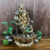 Fontaine d'eau de table Offre Spéciale Statue de Ganesh asie du sud-est éléphant dieu bouddha ornement cadeau artisanat décoration fontaine d'eau