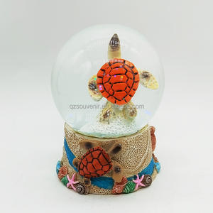 Custom 3D Souvenir Resin Beach Turtle <strong>Snow</strong> <strong>Globe</strong> <strong>Wholesale</strong> Theme Place Polyresin Sea World Tourist Souvenir Dolphin Water <strong>Globe</strong> - Product Image 1