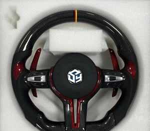 Con LED <span class=keywords><strong>M</strong></span> Sport, <span class=keywords><strong>volante</strong></span> de fibra de carbono forjado para <span class=keywords><strong>BMW</strong></span> F30 F10 M5 F90 F20 X5 E70 X6 X6M E71 <span class=keywords><strong>E46</strong></span> M3 E39 E60 E92 M4 G20 G30 - Product Image 2