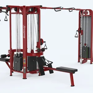 Factory Outlet Multi station Gym Equipment Crossover &amp; Cable Jungle Customized 5 Station Training Machine