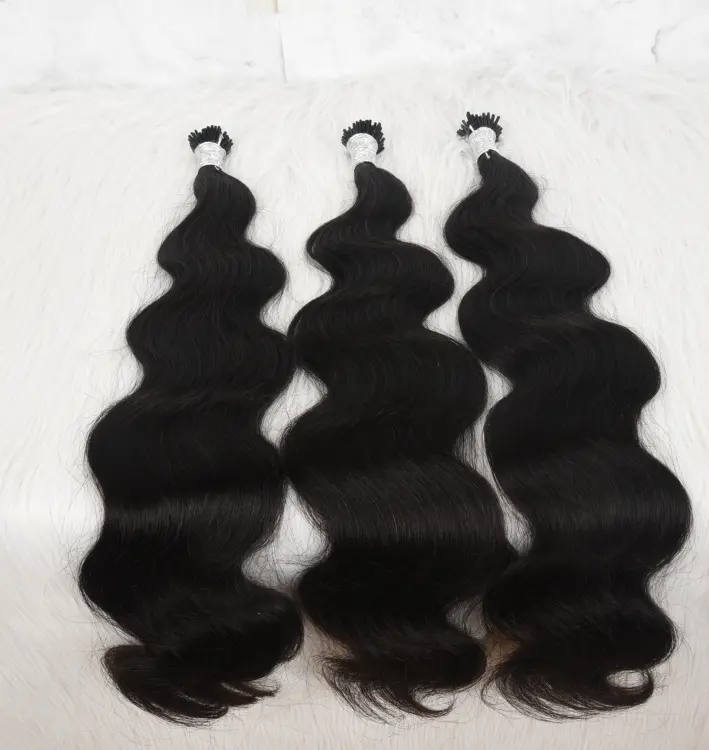 Keratine Ik Tip Hair Extensions Super Dubbele Getrokken Donkerbruin Body Wave Hair 20 Inch Hoge Kwaliteit Menselijk Haar