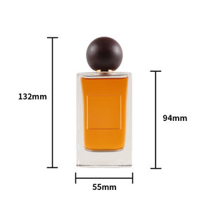 Flacon de parfum vide en verre personnalisé de 50 ml, emballage de flacon de parfum vintage avec bouchon en bois - Product Image 4